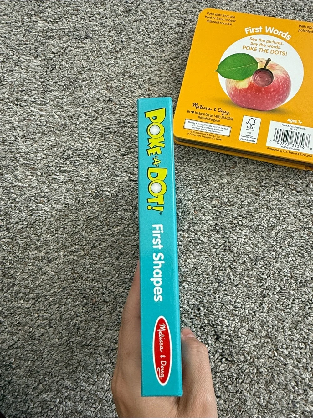 Melissa & Doug Poke-A-Dot! First Shapes & First Words Board Book Bundle